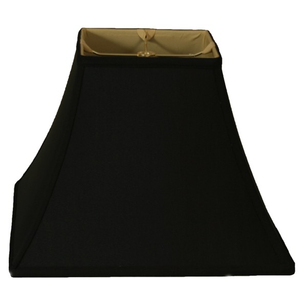Royal Designs Square Bell Lamp Shade, Black, 6 x 12 x 10.5 (BS-715-12BLK)
