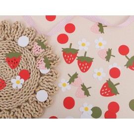 200psc Strawberry Confetti - Sweet One Birthday Decor, Berry Sweet Party Confetti, Strawberry First Birthday Decor