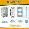 Outlet Box Kit, 2x4'' Utility Electrical Box, Duplex Receptacle 2x4''
