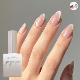 Yogurt gel magnetic gel nail MG15 glass bead silver magnetic gel stone 2 beads / 요거트젤 자석젤네일 MG15 유리알 실버 자석젤 스톤2알