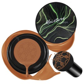 CAHIUYOA Mushroom Head Air Cushion CC Cream BB Cream Mushroom Head Foundation Full Coverage Foundation Makeup Long Lasting Moisturize Matte Concealer - 06 Medium Deep