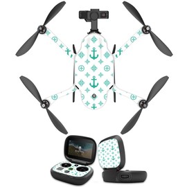MightySkins Skin Compatible with GoPro Karma Drone Headphones wrap Cover Sticker Skins Teal Designer