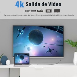 Hub USB C 6 en1, Adaptador Tipo C para MacBook Air, Adaptador USB C a HDMI 4K con USB 3.0 PD Carga Lector de Tarjetas SD TF Compatible con MacBook