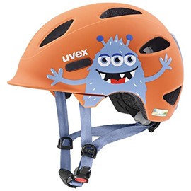 uvex oyo style - lightweight children's helmet - integrated side protection - individual size adjustment - monster papaya matt - 56-61 cm