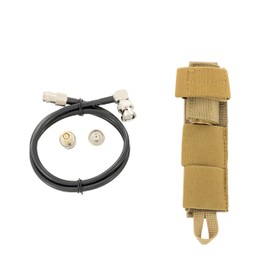 Tactical Antenna Relocation Kit – Enhanced Signal & Mobility – Chest Rig & Backpack Compatible – Durable, Lightweight & Weather-Resistant – Ideal for Military, Outdoor Use (Brown, 32" Cable)