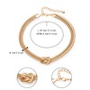 Ever Faith Gold Choker Necklace Adjustable Snake Chain Knot Necklace