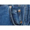 Denim Photography Backdrop, Blue Jean Fabric Background with Copper Rivets,