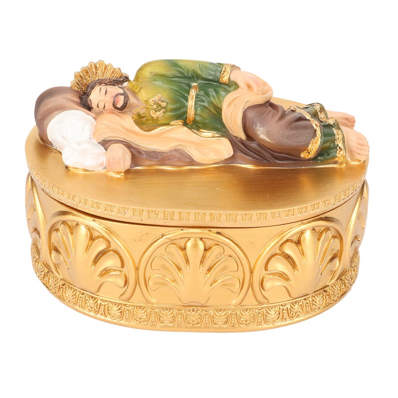 Saint Joseph Jewelry Box Resin Exquisite Workmanship Sleeping Saint Joseph