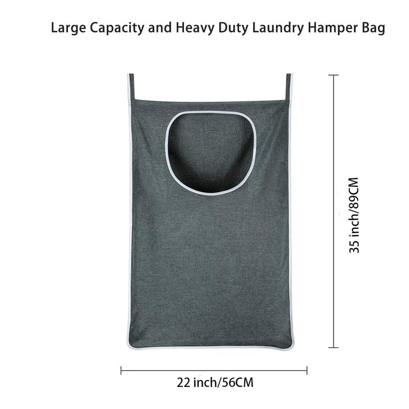 KINGSUSLAY Hanging Laundry Hamper, Hanging Hamper with Free Hanging Hooks,