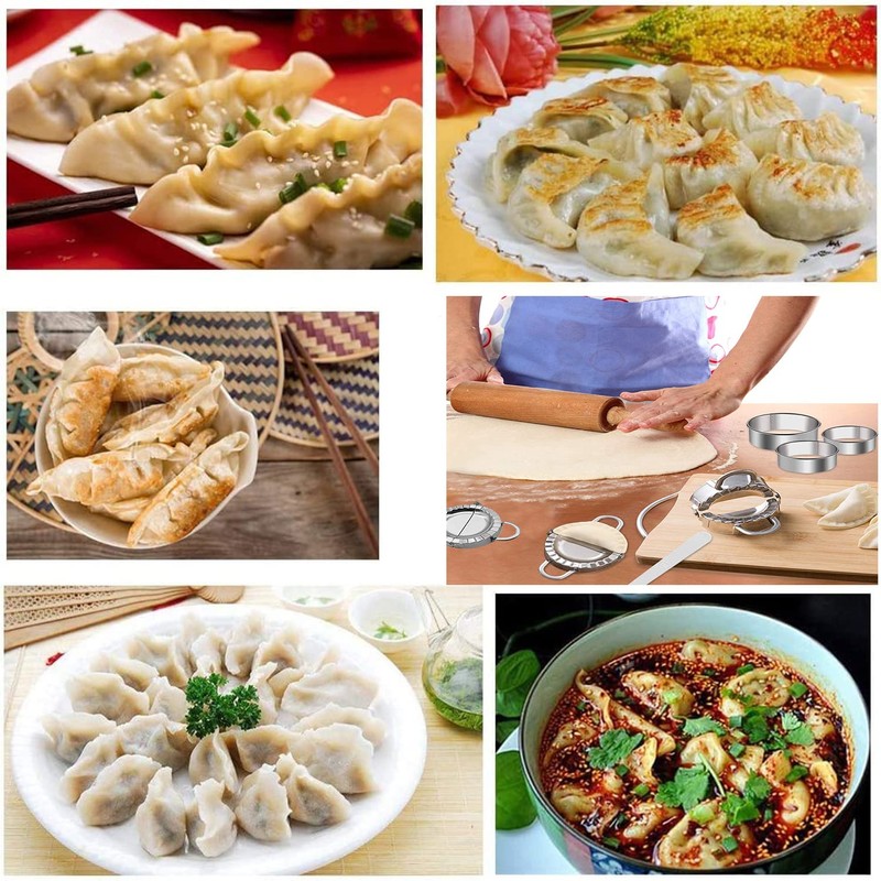 Ravioli Shaper, 7-Piece Stainless Steel Dumpling Ravioli Shaper Set, Ravioli