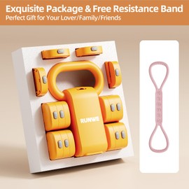 Lightweight Adjustable Dumbbell Kettlebell Set - 4 in 1 Free Weight Set with Kettlebell Grip Converter, Each 2.2 3.3 4.4 5.5lb Quick Change Weight Women Dumbbell Set for Small Spaces Home Gym