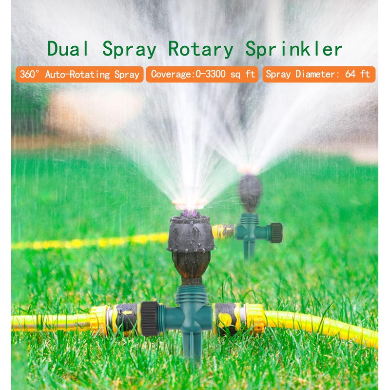 4 Pack Gear Drive Sprinkler for Yard Garden Lawn Above