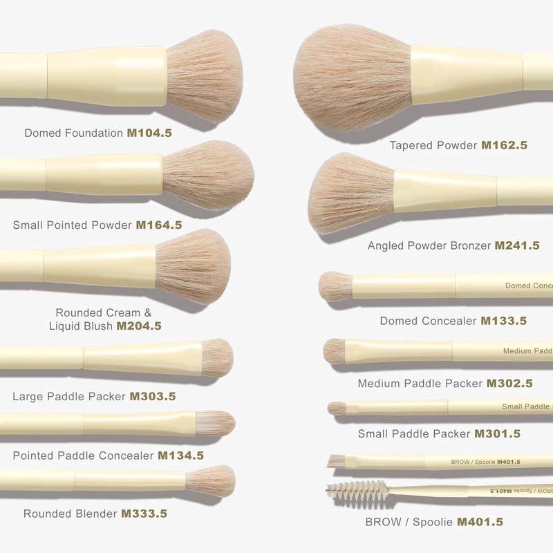 Vynestra Makeup Brushes Buttery Blends 12 Travel Face& Eye Makeup