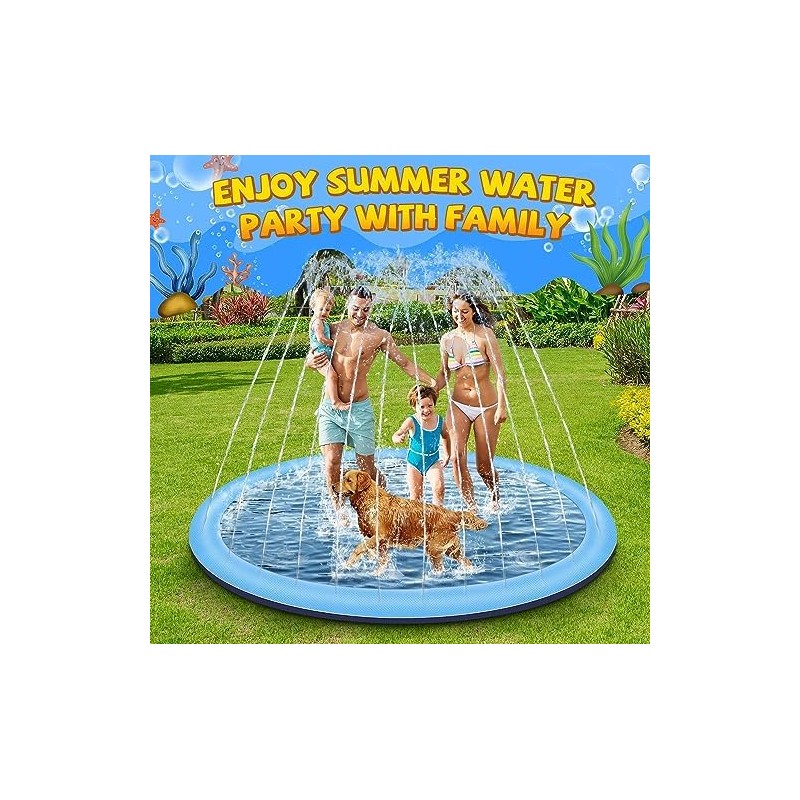 LATERN Alfombrilla de salpicaduras para niños y perros, 170 cm,