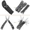 Grizef Multitool Pliers, Durable Stainless Steel 24-in-1 Multi-Purpose Pocket Folding