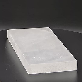Heimtex Extra Large Selenite Charging Plate 20cm x 10cm, Large Crystal Charging Plate, 20mm Thick Charging Plate, Therapeutic Selenite Crystal, Healing Crystal, Great for Charging Crystals
