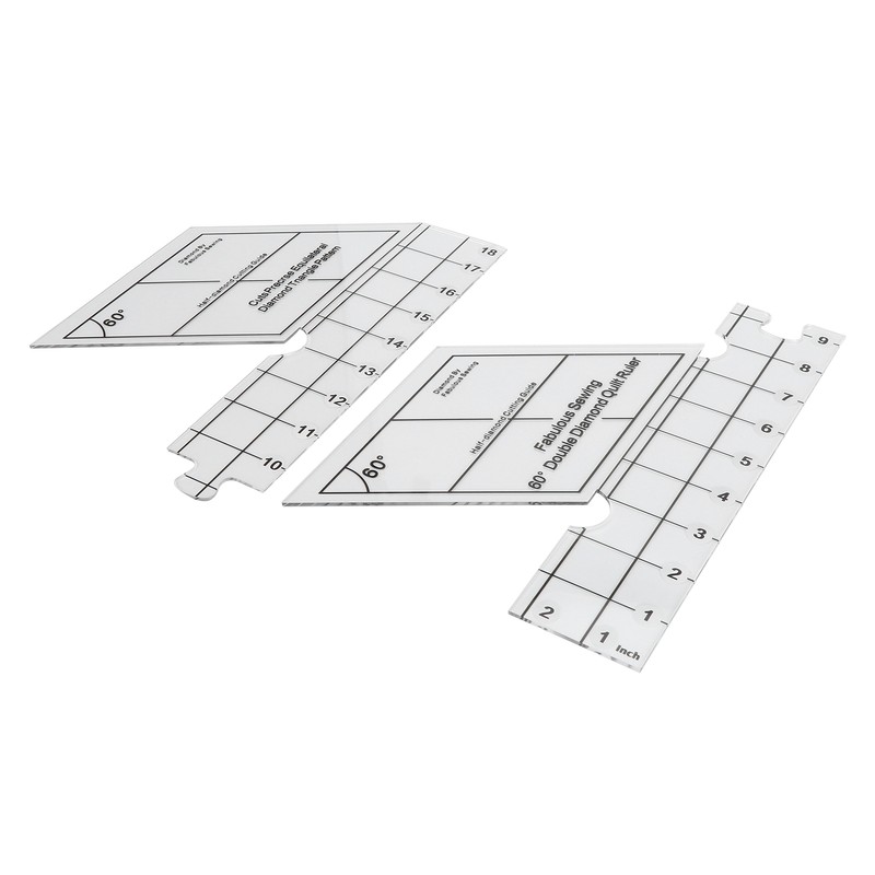 18inch Double Strip Quilting Ruler 60 Degree Diamond Quilt Ruler