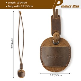 Jack&Chris Leather Eyeglass Holder Strap, Portable Leather Glasses Case Holder, Soft Pen Sunglasses Accessory, JC108-8