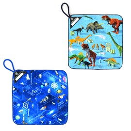 COLORFUL CANDY STYLE N8550400 Loop Towel, Set of 2, Loop Towel, Single Item, Handkerchief, Towel, Dinosaur World, Elementary School, Kindergarten, Kids, Cool, Stylish, Boys