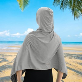 Toalla de Secado Rápido, Toalla Microfibra, Camisas Proteccion Solar, Toalla Microfibra Gimnasio, Portatil Toalla, Adecuado para Gym, Playa, Deportes, Correr, Vacaciones, Piscina, Gris