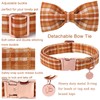 UP URARA PUP Fall Plaid Dog Collar and Bow Tie