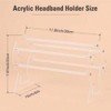 Jindizi Acrylic Headband Holder Organizer,Clear Hair Band Ear Display Stand