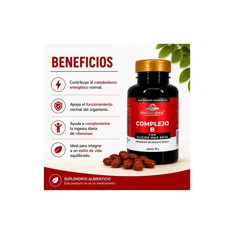 Complejo B Con Glicine Max Soja 60cps Suplemento Alimenticio