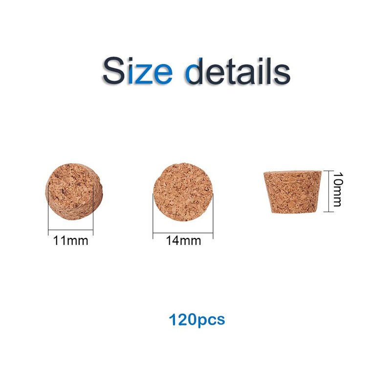 INCREWAY 120pcs 1/2" Mini Tapered Wooden Cork Bung Stopper, Replacement