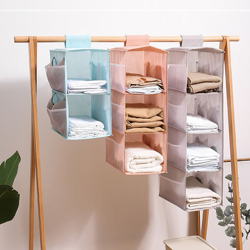 4 Layer Storage Hanging Bag Oxford Cloth Washable Foldable Hanging