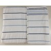 (Case of 12) Pacific Bay Pool Towel White w/Multi-Blue Pencil