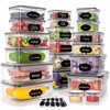 GEIKR 40 PCS Plastic Food Storage Containers with Lids Airtight,