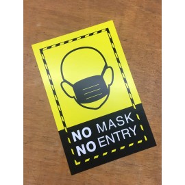 NO MASK NO ENTRY POSTER SIGN 11X17 2 pack NEW SOCIAL HEALTH