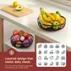 Sevenblue 2 Tier Large Fruit Basket for Kitchen Counter with