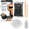 Nad's Hard Wax Beans Activated Charcoal Waxing Kit, Wax Beads Hair Removal for Women, 1 Count