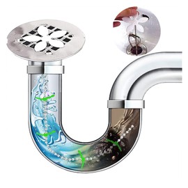 5PCS Flower Shape Shower Drain Sink Remover Daisy Hair Catcher Shower Drain Protector, Chain Hook Catcher Strainer Hair Snare for Bathroom Bathtub Kitchen