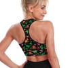 Cute Dinosa Sports Bras for Women Longline Padded Workout Tank