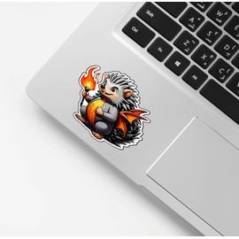 Set of 3 - Cute Dragon Hedgehog Character Vinyl Decal Sticker, Fantasy Gaming Design,SUV, Van, Window, Bumper, Wall, Laptop, Tablet, Cup,Tumbler Or Any Smooth Surface