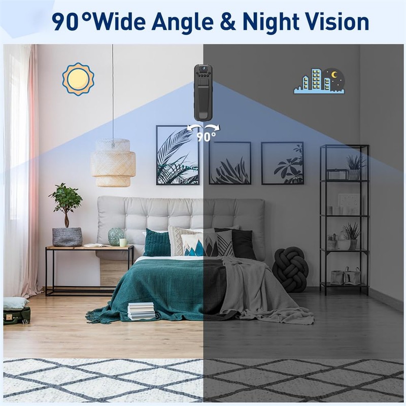 Andoer Corpora Mini Camera, 1080P Police Body CAM with 180°