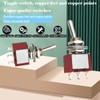 Mini Toggle Switch, Dujelixa Single Sided Reset Switch AC125V 6A