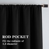 FancyRoof Blackout Curtains 96 Inches Long 2 Panels Set, Black