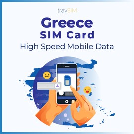 travSIM Data SIM Card for Greece Valid 60 Days | 3GB Mobile Internet | Greece SIM Card with Free Roaming in 15+ European Countries