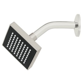 Foset Aqua R-403N Regadera cuadrada 4" acabado satín con brazo