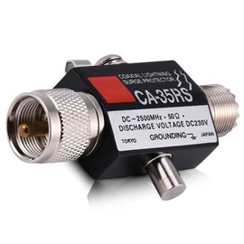 Coaxial Lightning Surge Protector, 50 Ohm Coaxial Lightning Surge Protector Built in Gas Charging Surge Arrestor Element for Cellular Cell Phone Booster