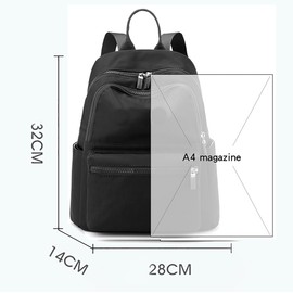 GFM® Waterproof Womens Nylon Backpack Rucksack - Holidays, Travel, Casual Day Use, Summer, Beach (EXC)(S5-Grey)(NBKP-0483-BH)