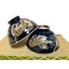 j-pure hitomi Japanese Mino Ware Ceramic Rice Bowl Set, Tiger