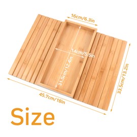 Pagezol Bamboo Sofa Arm Tray Table, Flexible Wooden Armrest Tray, Eco-Friendly, Anti-Slip, Foldable Couch Armrest Tray for Drinks, Snacks, Remote Control, Perfect for Home, Office, and Small Spaces