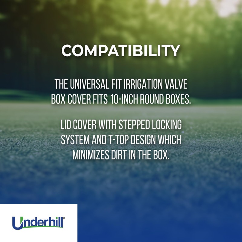 Underhill Sprinkler Valve Round Box Lid, VersaLid 10 Inch Universal