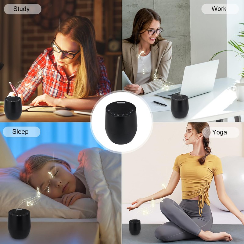 BIGMONAT White Noise Device with Remote Control, 60 Natural Soothing
