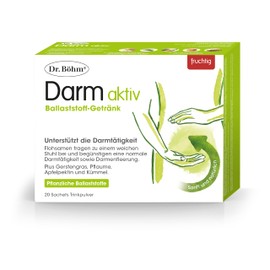 Dr. Böhm Intestinal Active: To Support Constipation and Hard Stools, Vegetable Fibre for Adults & Children, with Psyllium Seeds & Cumin, 20 Sachets
