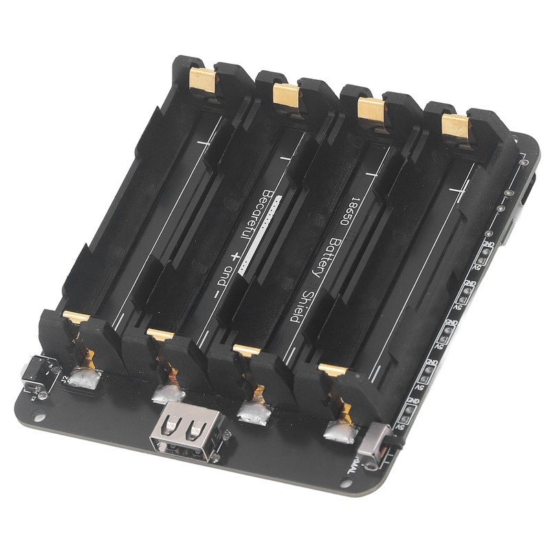 4 Slot Lithium Battery Holder Shield Case Battery Development Board